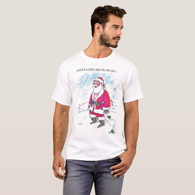 No Ho-Ho w text men white T - Shirt (Vorne ganz)