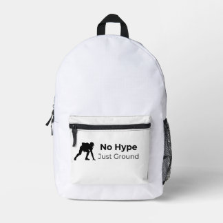 No Hype. Just Ground Tote Bag Design Bedruckter Rucksack