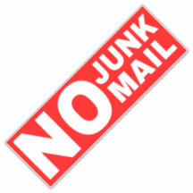 No Junk Mail Sign - Red