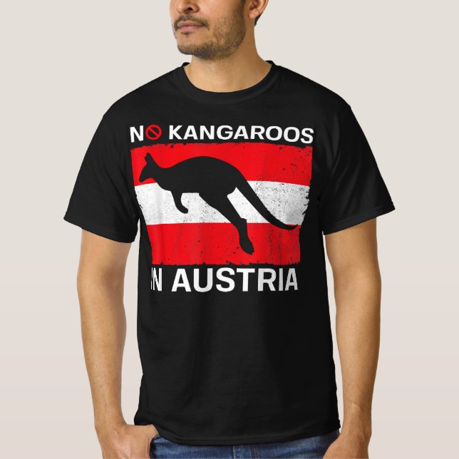 No Kangaroos In Austria T-Shirt Funny Gift T-Shirt (Vorderseite)