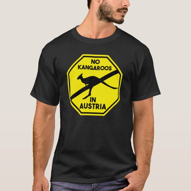 No Kangaroos in Österreich Australien T-Shirt (Vorderseite)
