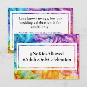 NO KIDS Hochzeit Ethereal Bloom Begleitkarte