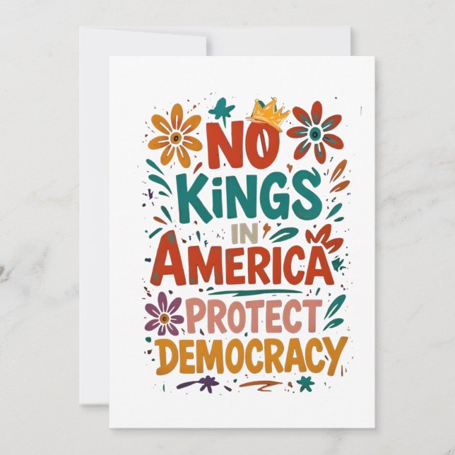No King In America American Democracy  Karte (Vorderseite)