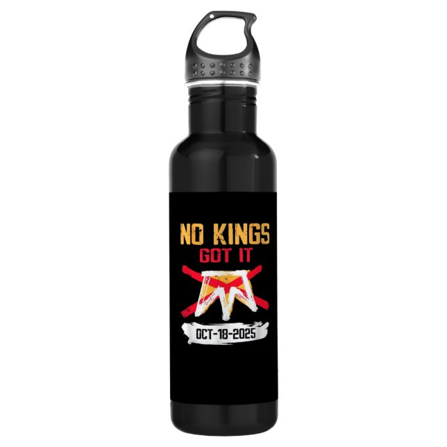 No King Patriotic Freedom No Kings In America Crea Edelstahlflasche (Vorderseite)