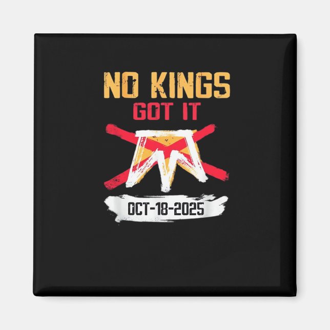 No King Patriotic Freedom No Kings In America Crea Magnet (Vorne)