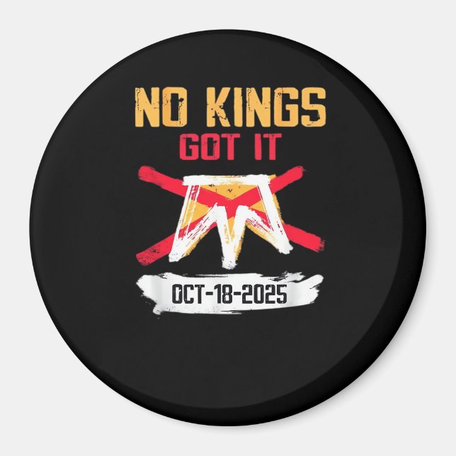 No King Patriotic Freedom No Kings In America Crea Magnet (Vorne)