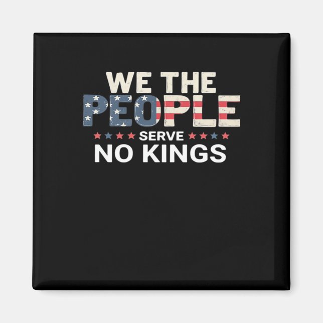 No King Patriotic Freedom No Kings In America Crea Magnet (Vorne)