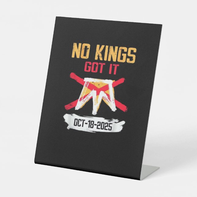 No King Patriotic Freedom No Kings In America Crea Sockelschild (Vorderseite)