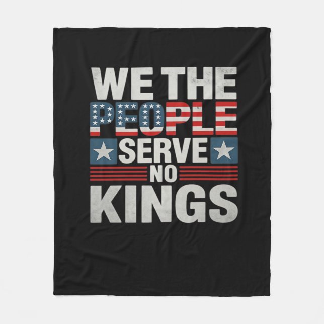 No King Patriotic Freedom No Kings In America Retr Fleecedecke (Vorderseite)