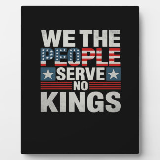 No King Patriotic Freedom No Kings In America Retr Fotoplatte