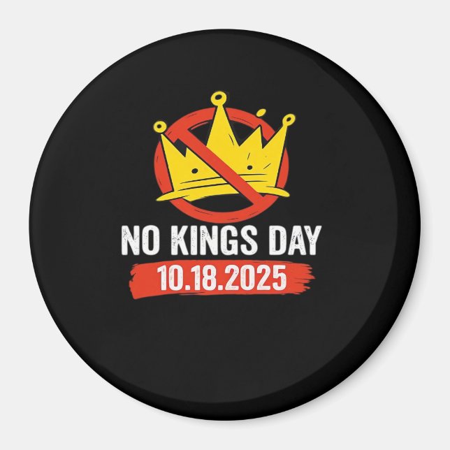No King Patriotic Freedom No Kings In America Retr Magnet (Vorne)