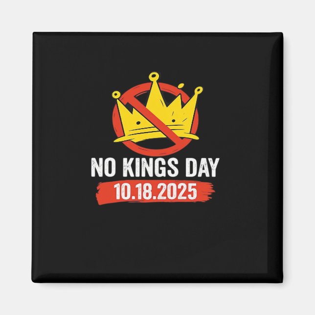 No King Patriotic Freedom No Kings In America Retr Magnet (Vorne)
