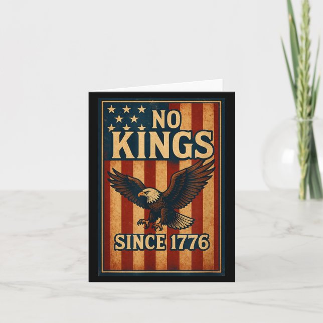 No King Since 1776 Patriotic Dom Shirts Men Women  Karte (Vorderseite)