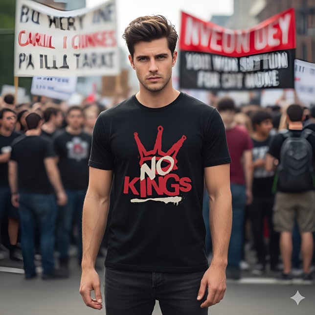 No Kings Activism Statement T-Shirt (Von Creator hochgeladen)