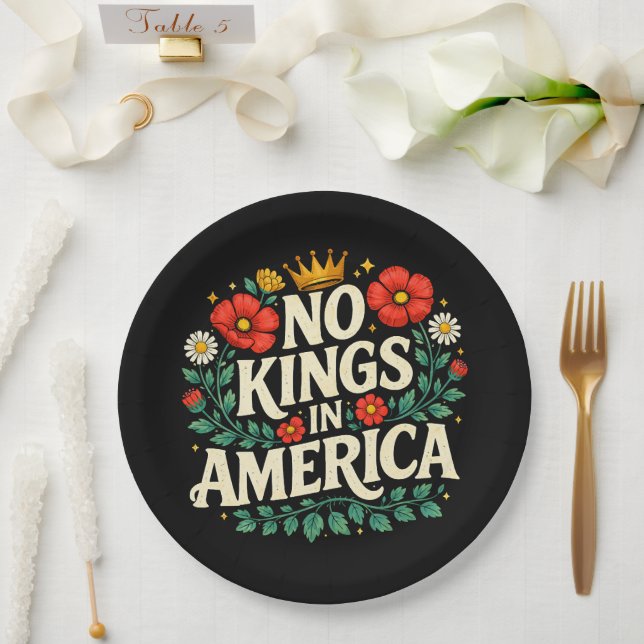 No Kings America Pappteller (Hochzeit)