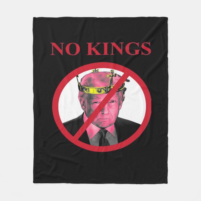 No Kings Anti Classic Creative Graphic Fleecedecke (Vorderseite)