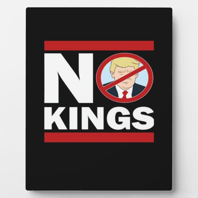 No Kings Anti Classic Minimal Clean Fotoplatte (Vorderseite)
