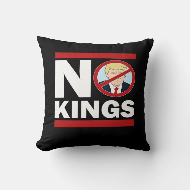 No Kings Anti Classic Minimal Clean Kissen (Vorderseite)