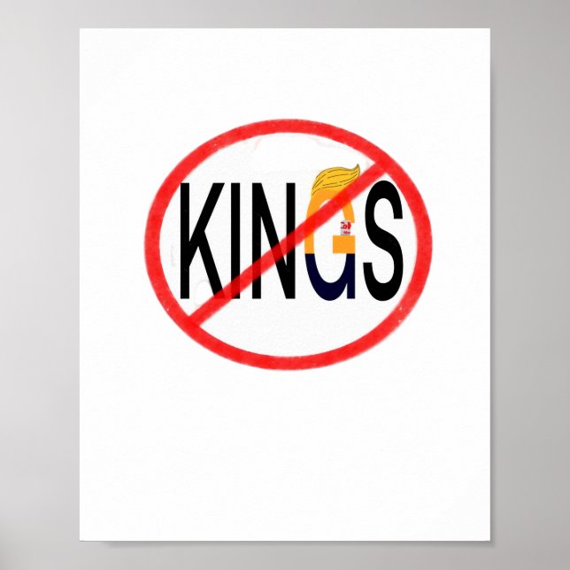 No Kings Anti Classic Minimal Clean Poster (Vorne)