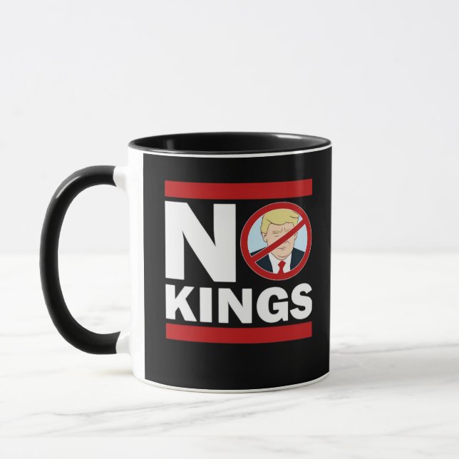 No Kings Anti Classic Minimal Clean Tasse (Links)