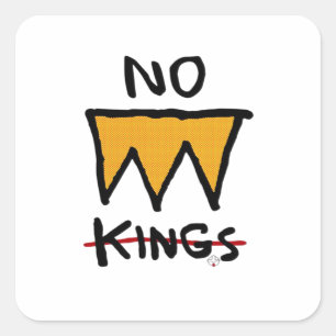 No Kings Anti Classic Quadratischer Aufkleber