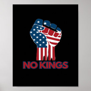No Kings Anti Classic Retro Stil Poster