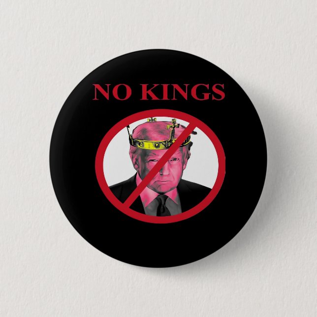 No Kings Anti Creative Graphic Style Button (Vorderseite)