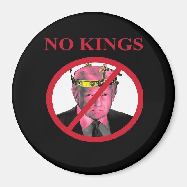 No Kings Anti Creative Graphic Style Magnet (Vorne)