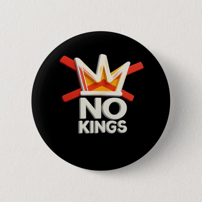 No Kings Anti Minimal Clean Button (Vorderseite)