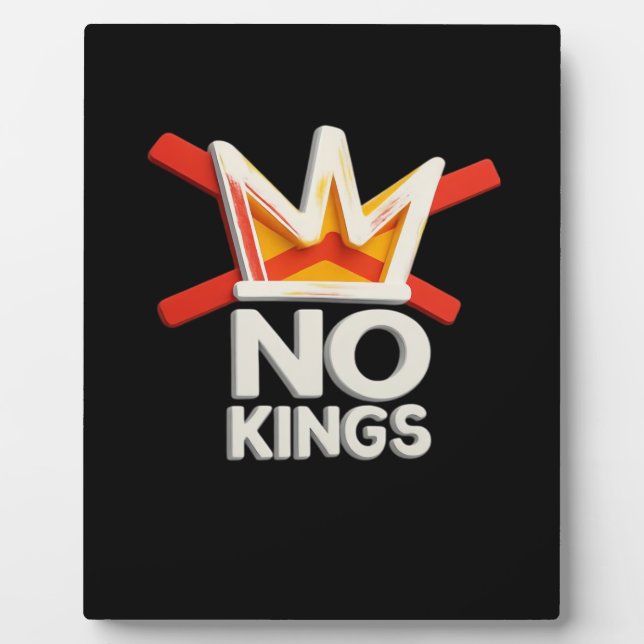 No Kings Anti Minimal Clean Design Fotoplatte (Vorderseite)