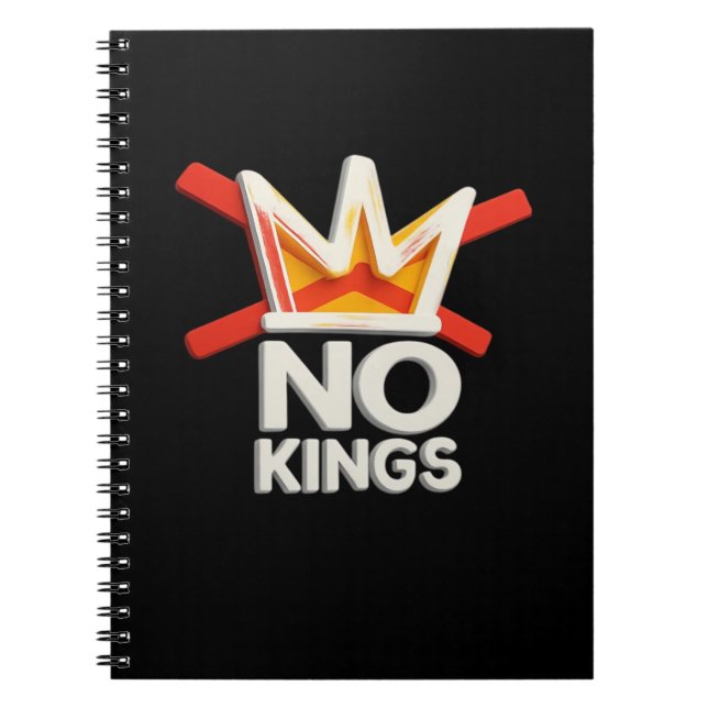 No Kings Anti Minimal Clean Design Notizblock (Vorderseite)