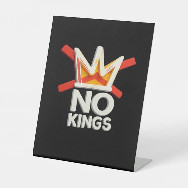 No Kings Anti Minimal Clean Design Sockelschild (Vorderseite)