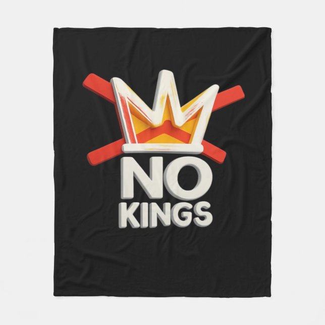 No Kings Anti Minimal Clean Fleecedecke (Vorderseite)
