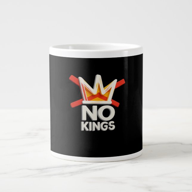 No Kings Anti Minimal Clean Jumbo-Tasse (Vorderseite)
