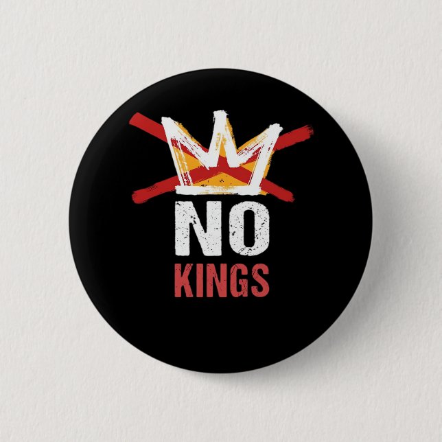 No Kings Anti Vintage Graphic Button (Vorderseite)
