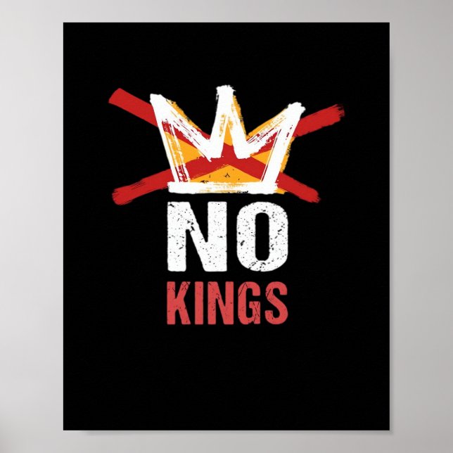 No Kings Anti Vintage Graphic Poster (Vorne)
