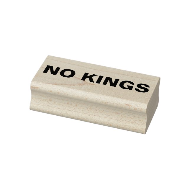 No Kings bold protest Gummistempel (Stempel)