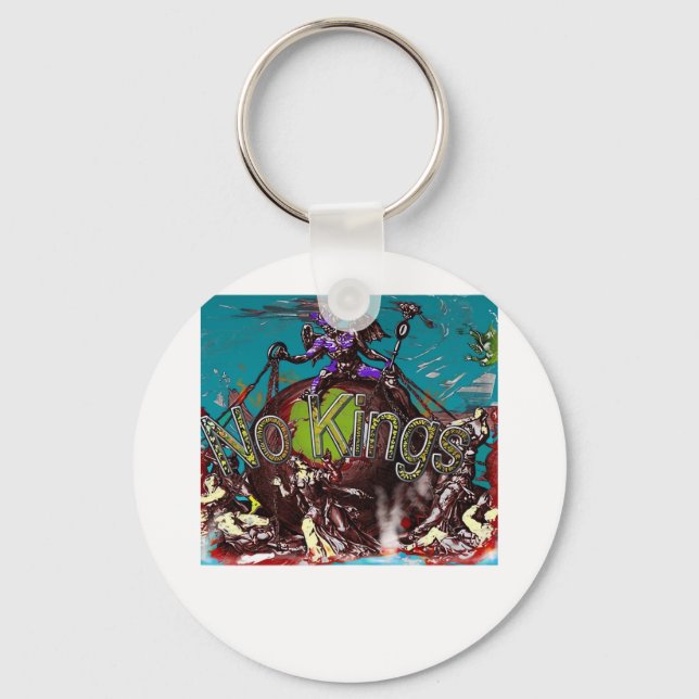 No Kings Classic Modern Minimal Style Schlüsselanhänger (Vorderseite)