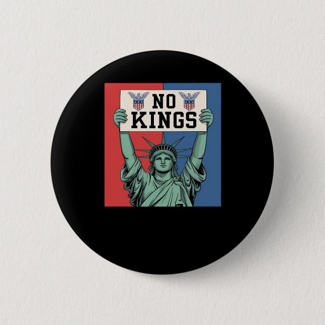 No Kings Classic Patriotic Style Button (Vorderseite)