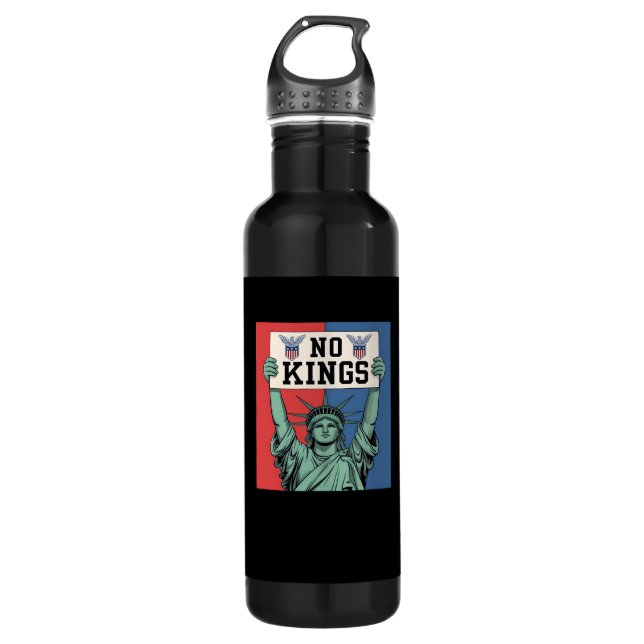 No Kings Classic Patriotic Style Edelstahlflasche (Vorderseite)