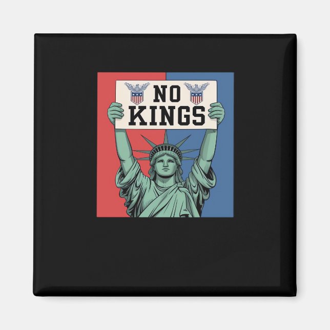 No Kings Classic Patriotic Style Magnet (Vorne)