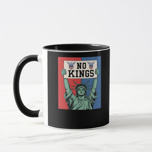 No Kings Classic Patriotic Style Tasse (Links)