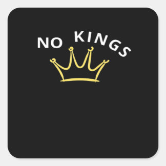 No Kings Classic Retro Cool Style Quadratischer Aufkleber