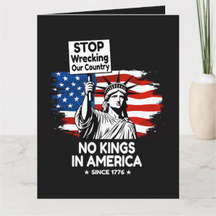 No Kings Day – Stoppt die Zerstörung unseres Lande Dankeskarte