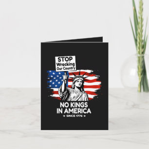 No Kings Day – Stoppt die Zerstörung unseres Lande Feiertagskarte