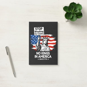 No Kings Day – Stoppt die Zerstörung unseres Lande Post-it Klebezettel