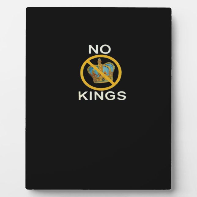 No Kings  Funny Design Fotoplatte (Vorderseite)