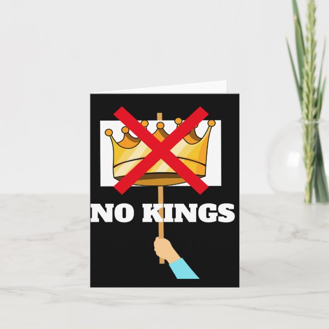 No Kings Greeting Card Karte (Vorderseite)