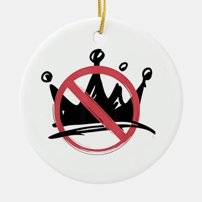 No Kings In America 2025 4. Juli Keramik Ornament (Vorne)