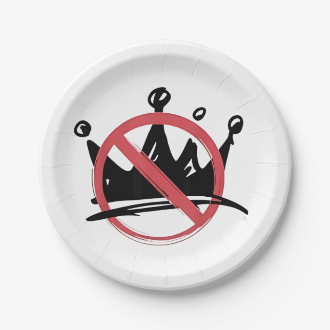 No Kings In America 2025 4. Juli Pappteller (Vorderseite)